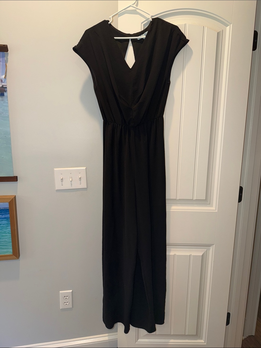 Classic Black V-Neck Maxi jumpsuit